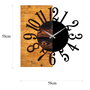 Wallity Reloj de pared decorativo de madera Nogal y Negro